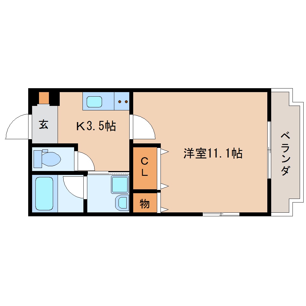 間取り図 東海道本線/静岡駅 徒歩14分 5階 築7年
