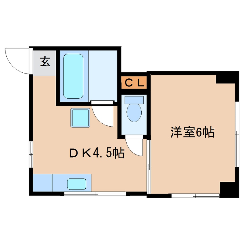 間取図 東海道本線/静岡駅 徒歩27分 2階 築51年