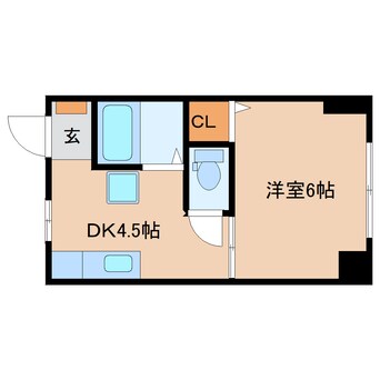間取図 東海道本線/静岡駅 徒歩27分 2階 築51年