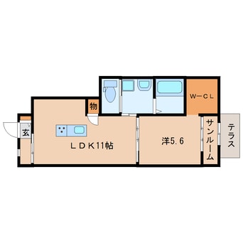間取図 東海道本線/安倍川駅 徒歩9分 1階 築7年