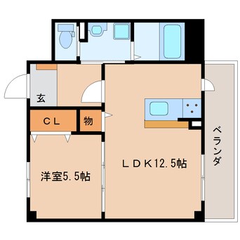 間取図 東海道本線/東静岡駅 徒歩9分 5階 築6年