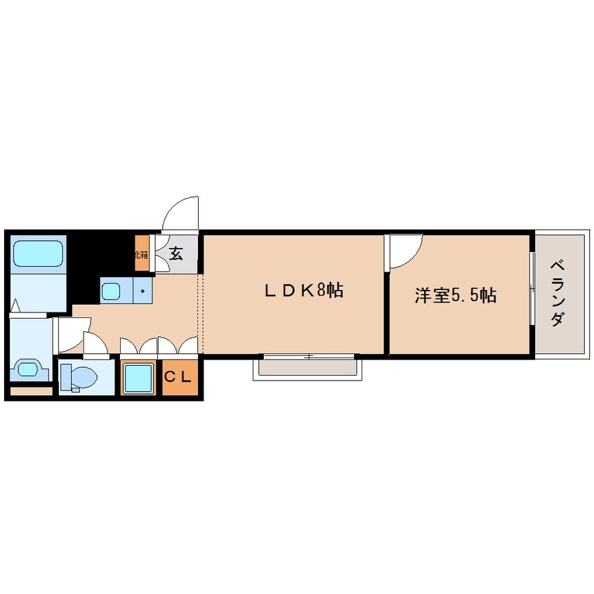 間取図 東海道本線/静岡駅 徒歩19分 2階 築37年