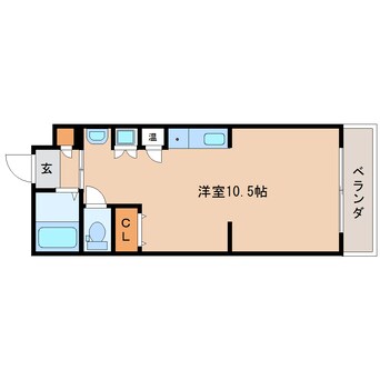 間取図 東海道本線/静岡駅 徒歩19分 3階 築37年