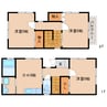 東海道本線/静岡駅 バス:21分:停歩4分 1-2階 築23年 3DKの間取り