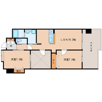 間取図 静岡鉄道静岡清水線/長沼駅 徒歩6分 5階 築14年