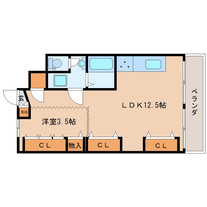 間取図 東海道新幹線（東海）/静岡駅 徒歩11分 7階 築45年