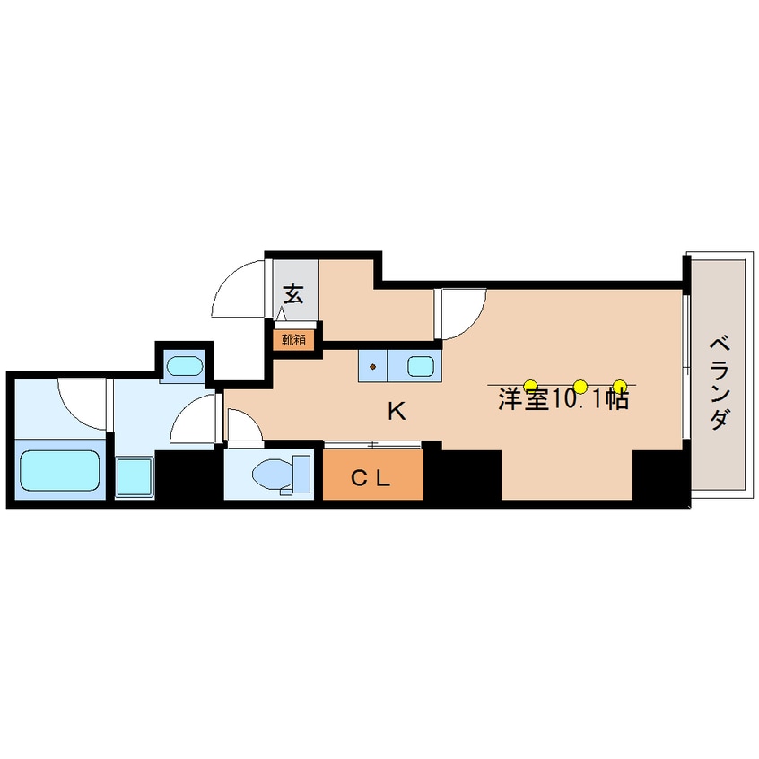 間取図 東海道本線/静岡駅 徒歩15分 5階 築7年