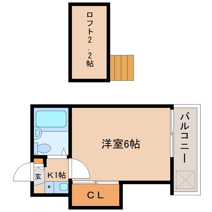 間取図 東海道本線/静岡駅 バス16分神明宮下車:停歩3分 1階 築34年