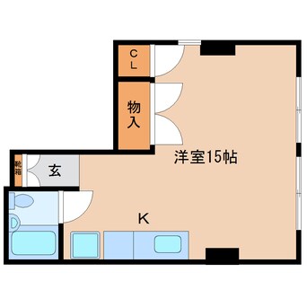 間取図 東海道本線/静岡駅 徒歩27分 3階 築45年