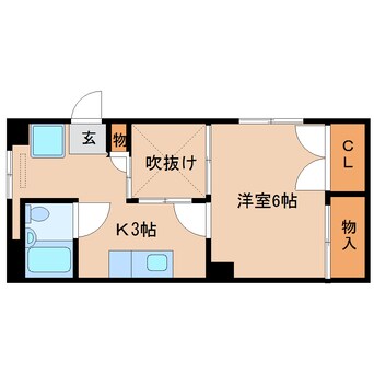 間取図 東海道本線/静岡駅 徒歩27分 3階 築46年