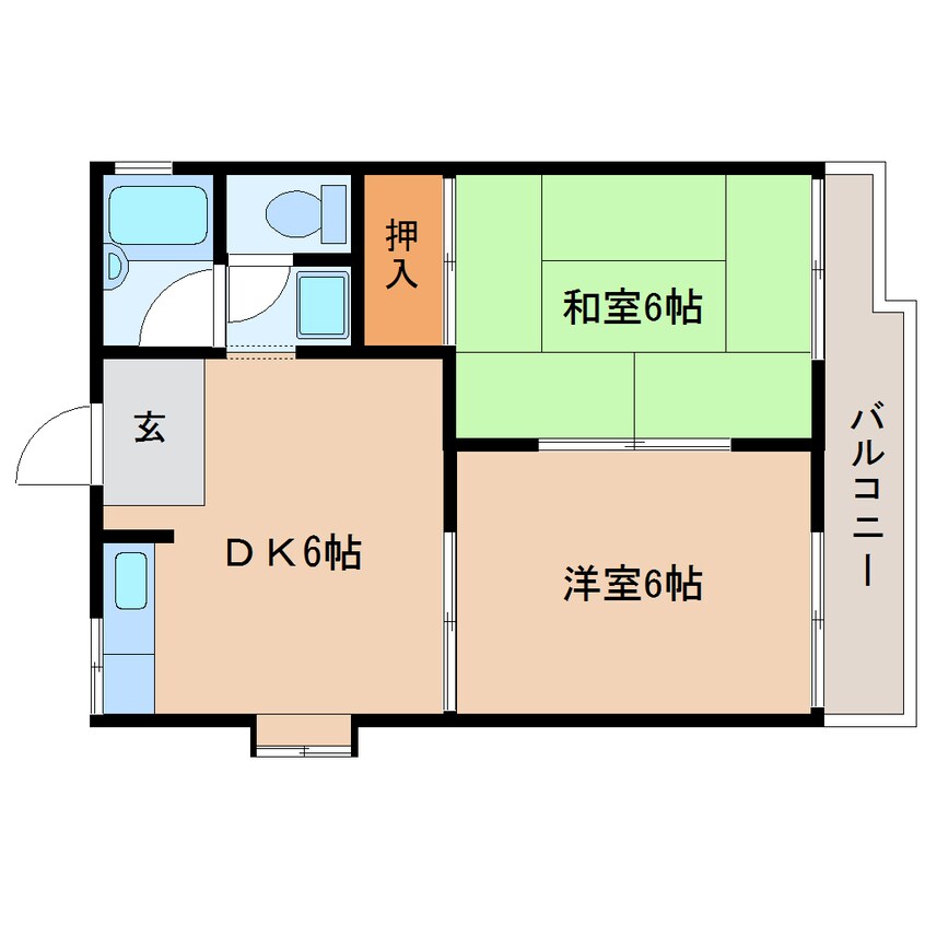 間取図 東海道本線/静岡駅 バス28分羽鳥下車:停歩3分 1階 築38年