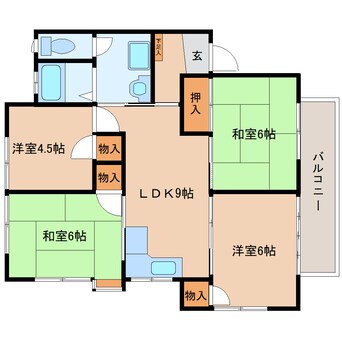 間取図 東海道本線/静岡駅 バス17分上足洗下車:停歩2分 1階 築30年
