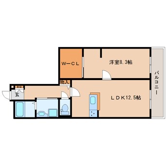 間取図 東海道本線/静岡駅 バス14分一番町下車:停歩1分 2階 築5年