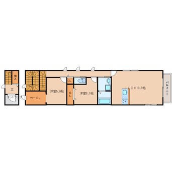 間取図 静岡鉄道静岡清水線/新静岡駅 徒歩13分 2階 築5年