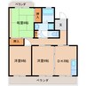 東海道本線/静岡駅 バス:33分:停歩4分 3階 築31年 3DKの間取り