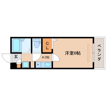 間取図 東海道本線/静岡駅 バス18分籠上下車:停歩4分 1階 築26年