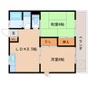 東海道本線/静岡駅 バス:18分:停歩6分 2階 築40年 2LDKの間取り