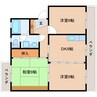 東海道本線/安倍川駅 徒歩25分 2階 築25年 3DKの間取り