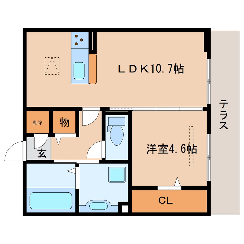 間取図 東海道本線/静岡駅 バス22分山崎下車:停歩4分 1階 築4年