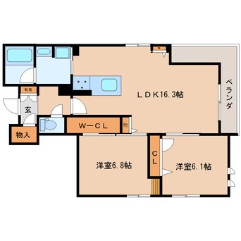 間取図 東海道本線/静岡駅 徒歩11分 4階 築4年