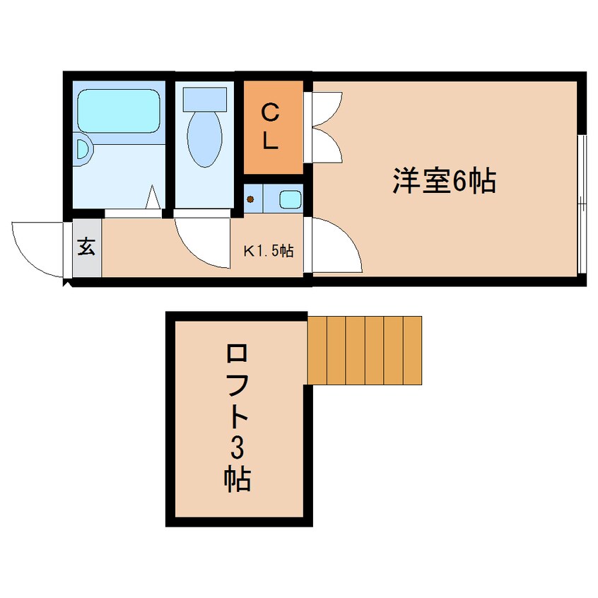 間取図 東海道本線/静岡駅 バス24分川合下車:停歩7分 1階 築35年