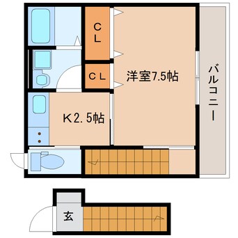 間取図 東海道本線/東静岡駅 徒歩18分 2階 築4年