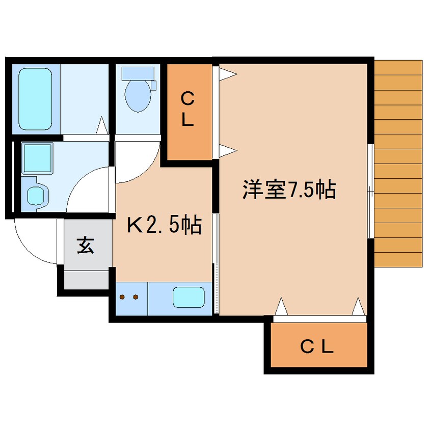 間取図 東海道本線/東静岡駅 徒歩18分 1階 築4年