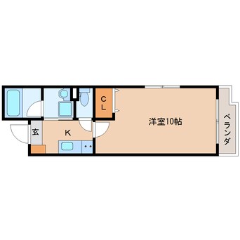 間取図 東海道本線/静岡駅 徒歩19分 3階 築3年