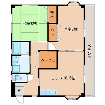 間取図 東海道本線/静岡駅 バス16分安東一丁目下車:停歩2分 3階 築21年