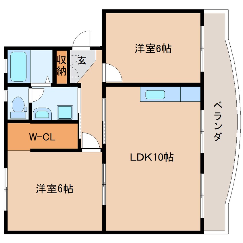 間取図 東海道本線/静岡駅 バス21分中電社宅前下車:停歩7分 3階 築36年