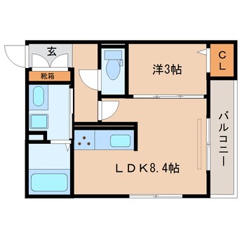 間取図 東海道本線/静岡駅 バス14分巴町下車:停歩2分 2階 築3年