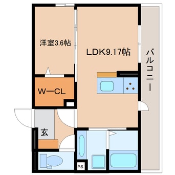間取図 東海道本線/静岡駅 徒歩26分 2階 築5年