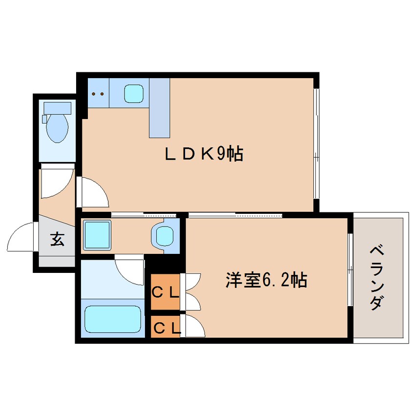 間取図 東海道本線/静岡駅 徒歩10分 12階 築18年