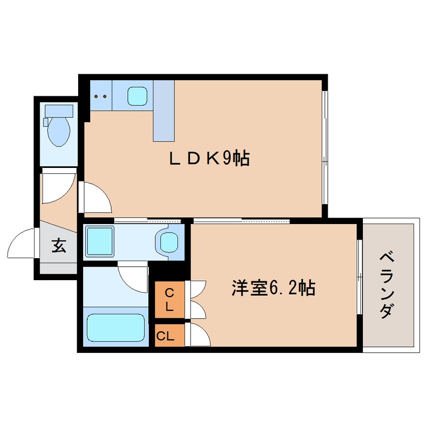 間取図 東海道本線/静岡駅 徒歩10分 10階 築18年