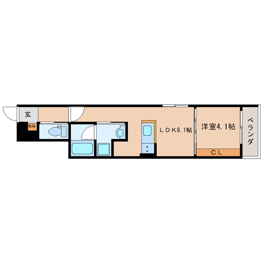 間取図 東海道本線/静岡駅 徒歩15分 4階 築4年