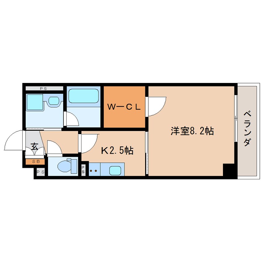 間取図 東海道本線/静岡駅 徒歩12分 10階 築15年