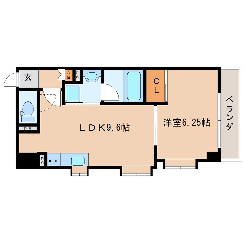 間取図 東海道本線/静岡駅 徒歩12分 8階 築15年