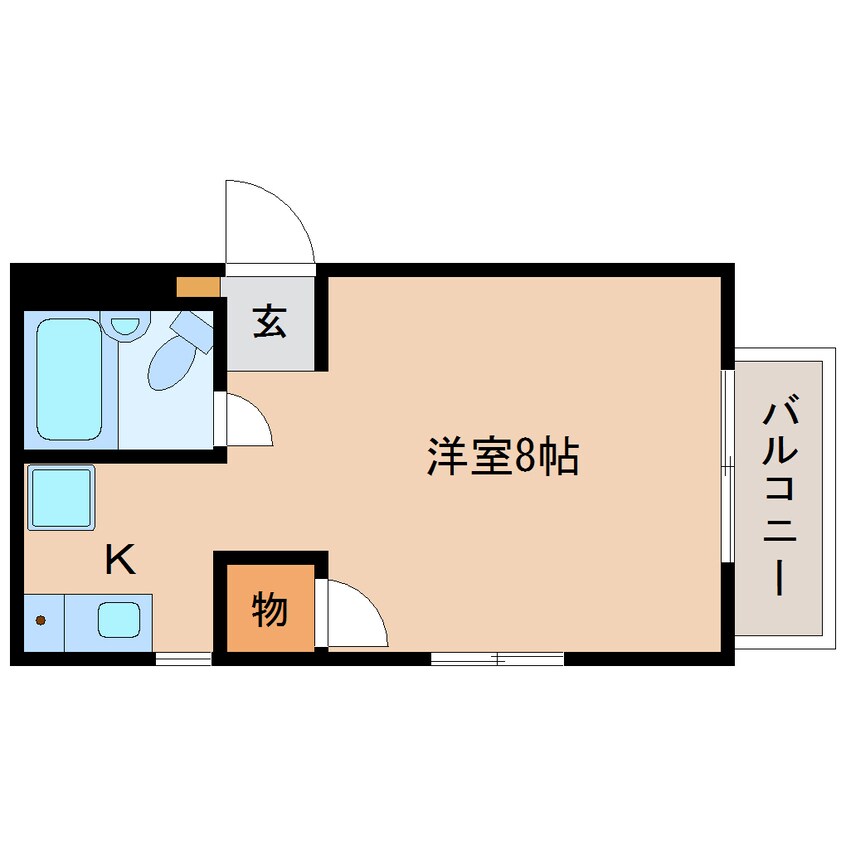 間取図 東海道本線/静岡駅 バス24分若葉町下車:停歩2分 2階 築36年