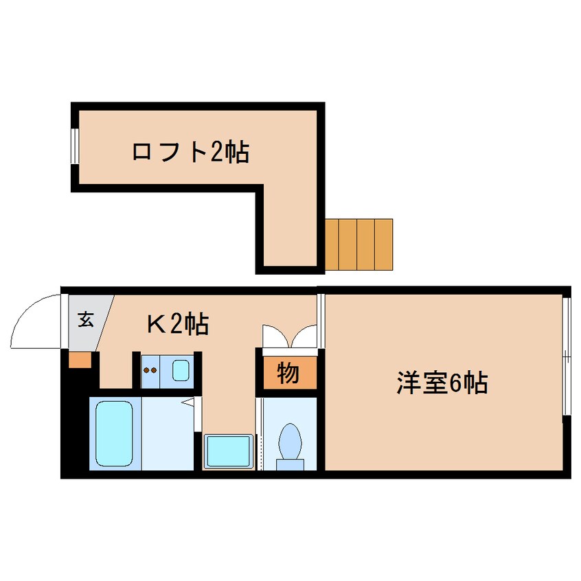 間取図 東海道本線/静岡駅 バス21分柳新田北下車:停歩3分 1階 築26年