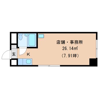 間取図 東海道本線/静岡駅 徒歩11分 7階 築49年