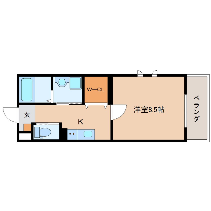 間取図 東海道本線/静岡駅 バス16分南田町下車:停歩1分 2階 築2年