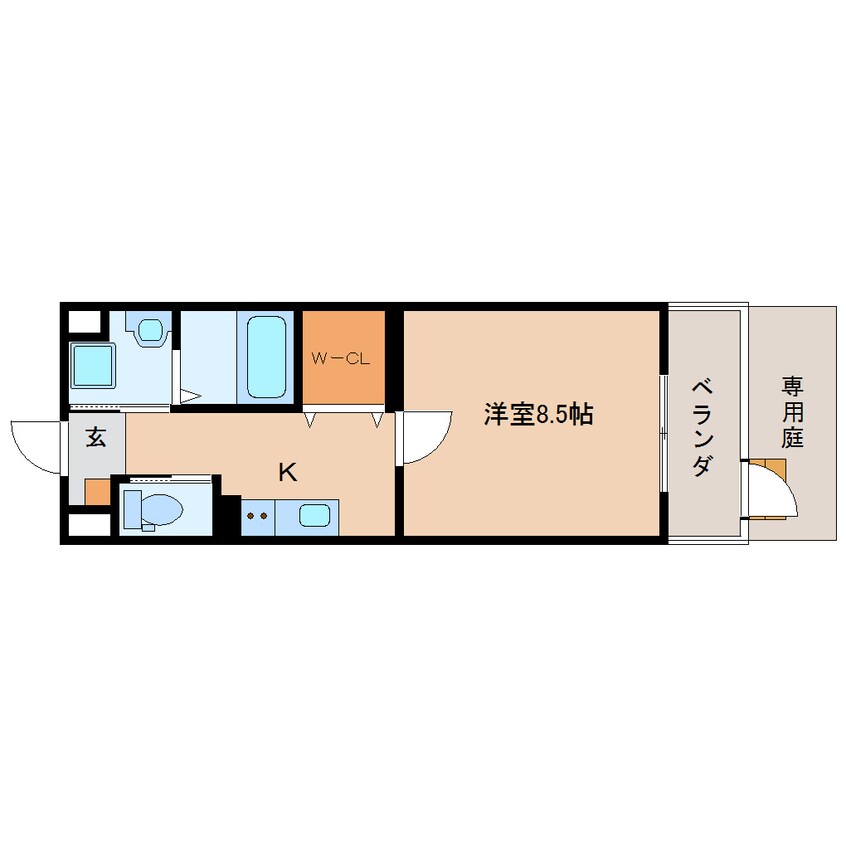 間取図 東海道本線/静岡駅 バス16分南田町下車:停歩1分 1階 築2年