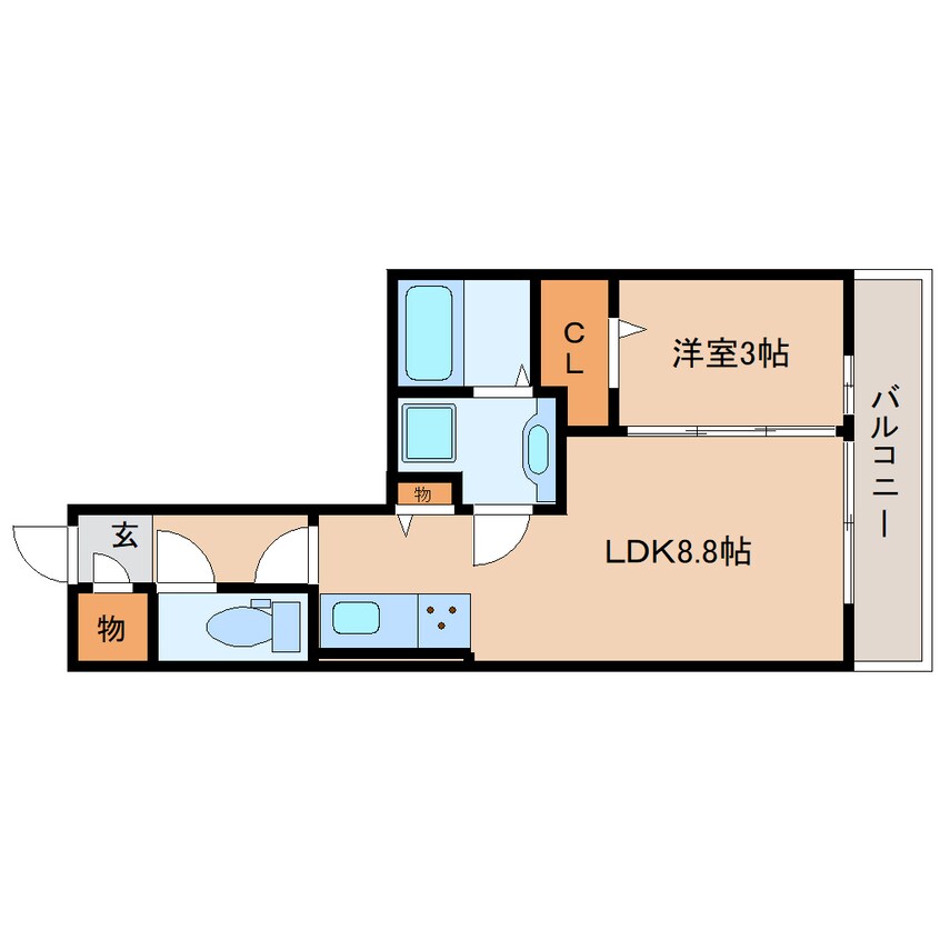 間取図 東海道本線/静岡駅 バス11分三松下車:停歩7分 2階 築3年