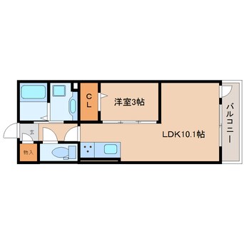 間取図 東海道本線/静岡駅 バス11分三松下車:停歩7分 2階 築3年