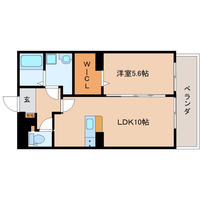 間取図 東海道本線/安倍川駅 徒歩6分 3階 築3年
