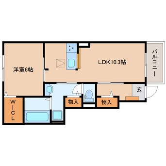 間取図 東海道本線/静岡駅 バス26分御新田上下車:停歩4分 1階 築2年