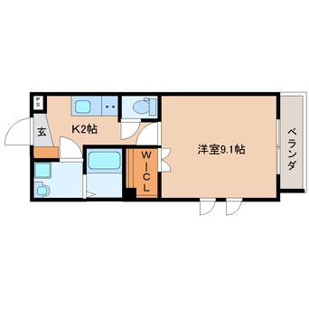 間取図 東海道本線/静岡駅 徒歩12分 3階 築2年