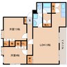東海道本線/静岡駅 バス:14分:停歩4分 2階 築38年 2LDKの間取り