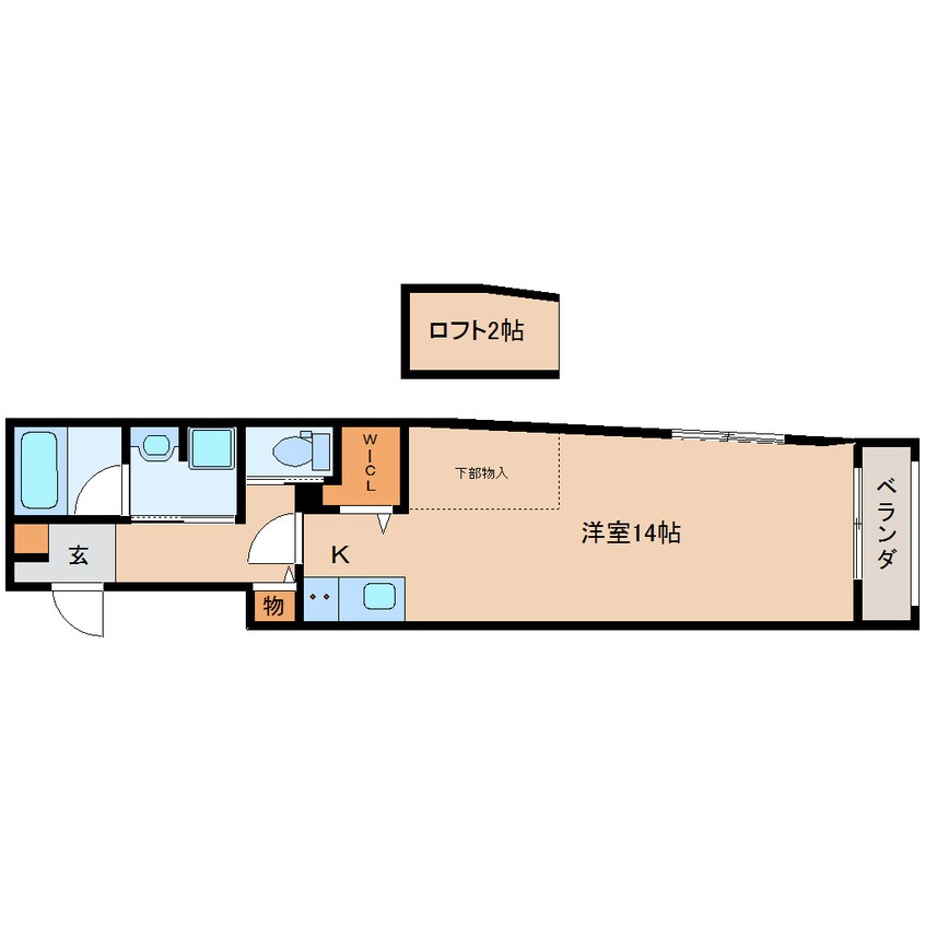 間取図 東海道本線/静岡駅 徒歩23分 2階 築1年