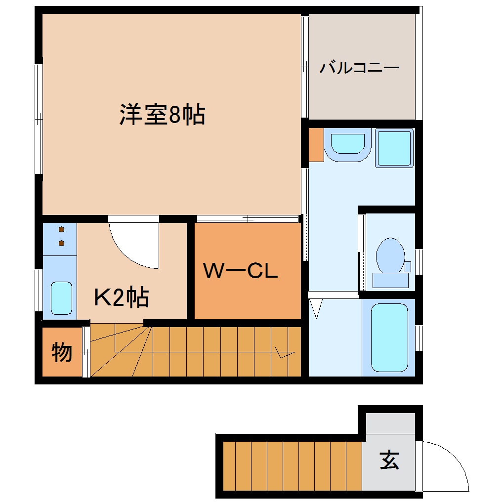 間取り図 静岡鉄道静岡清水線/古庄駅 徒歩3分 2階 築2年
